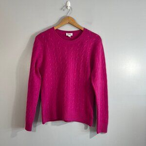 Lilly Pullitzer 100% Cashmere Cableknit Crewneck Sweater in Pink